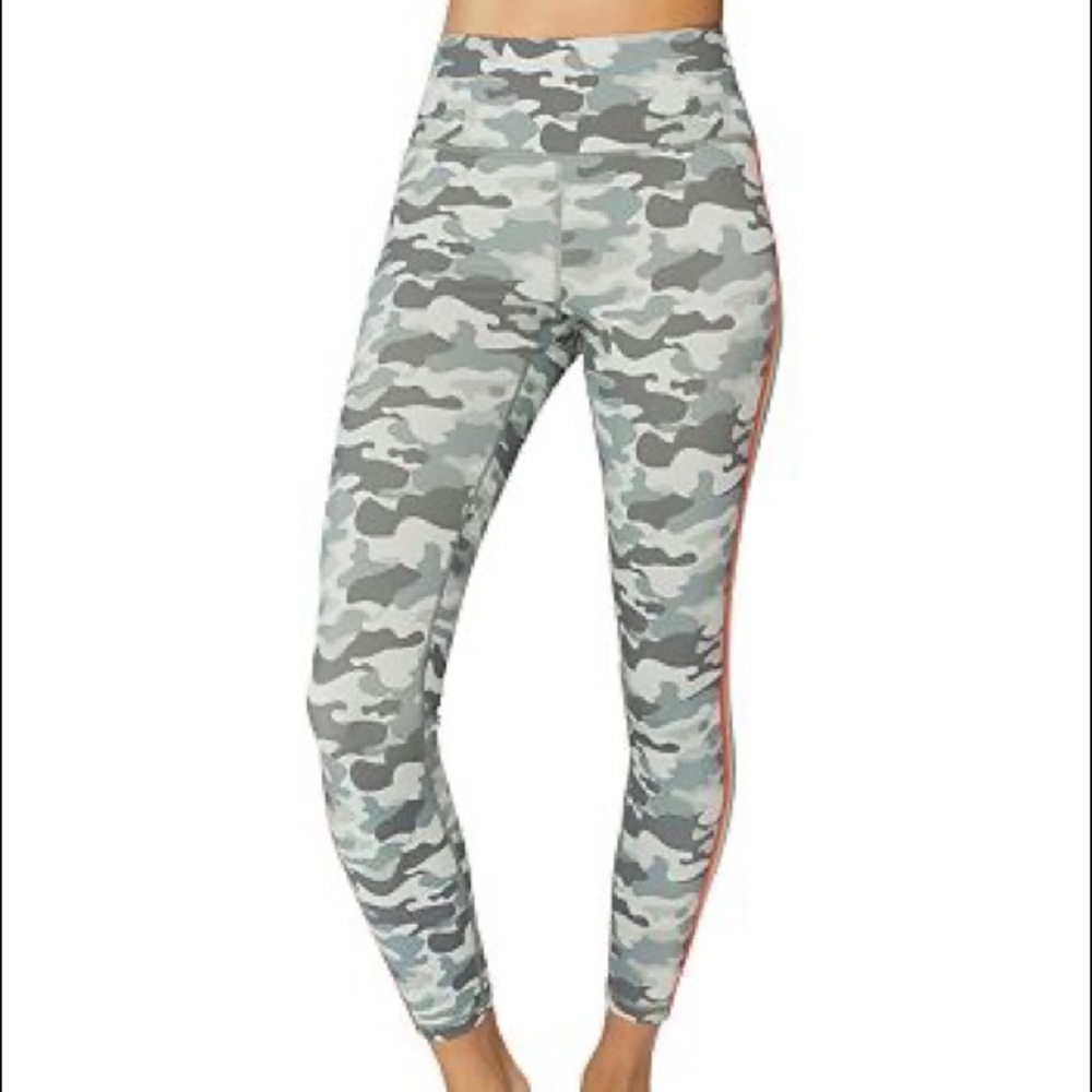 Spiritual Gangster camouflage Leggings with multicolored side strip